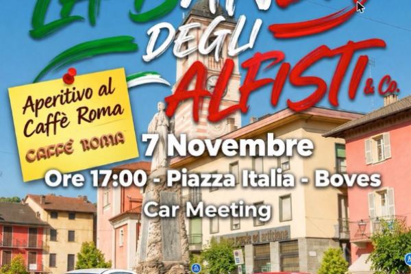 La Banda degli Alfisti & Co. - Car Meeting - Boves - Raduno Statico a Boves (CN) il sabato 7 novembre 2026