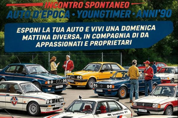 Motori al Bachelet - Incontro spontaneo auto d'epoca, Youngtimer e anni '90 - Piove di Sacco - Auto d'Epoca a Piove di Sacco (PD) il domenica 25 ottobre 2026