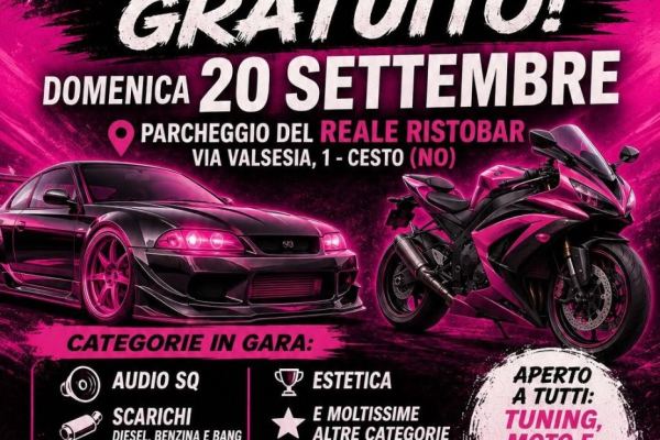 Raduno Auto & Moto Gratuito al Reale Ristobar - Cesto
