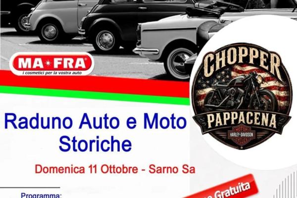Raduno Auto e Moto Storiche - Sarno - Auto d'Epoca a Sarno (SA) il domenica 11 ottobre 2026