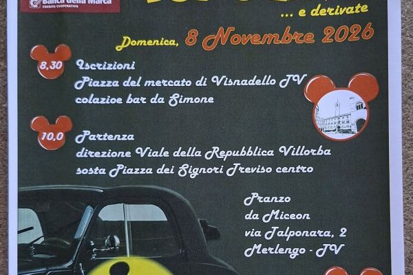Raduno Auto Fiat Topolino E Derivate - Raduno Dinamico a Visnadello (TV) il domenica 8 novembre 2026