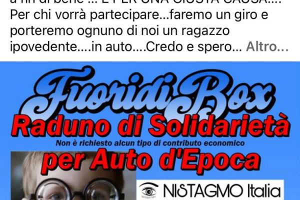 Raduno di Solidarietà per Auto d'epoca - Raduno Dinamico a Settimo milanese (MI) il sabato 26 settembre 2026