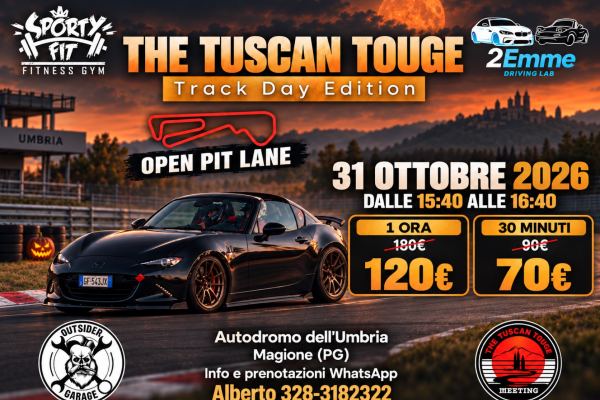 The Tuscan Touge - Track Day Halloween Edition - Autodromo dell'Umbria - Raduno Dinamico a Magione (PG) il sabato 31 ottobre 2026