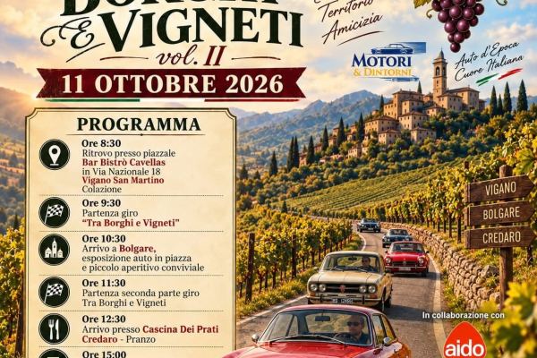 Tra Borghi e Vigneti vol. II - Vigano San Martino - Raduno Dinamico a Vigano San Martino (BG) il domenica 11 ottobre 2026